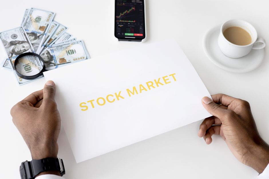 A capital-markets document and mobile display represent IPO issuance and price discovery.