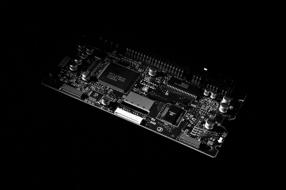 A detailed processor mounted on a printed circuit board