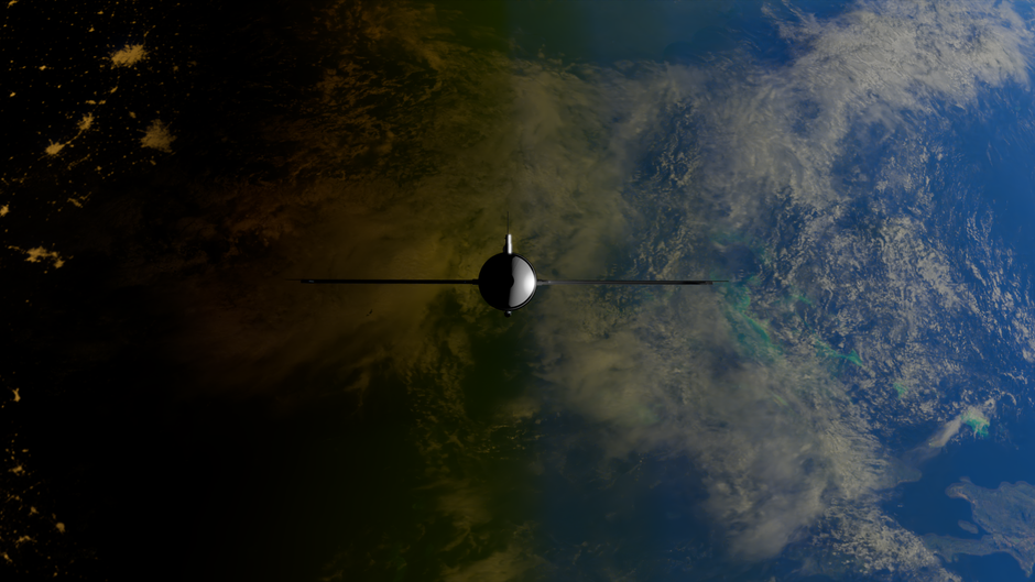 Satellite orbiting Earth