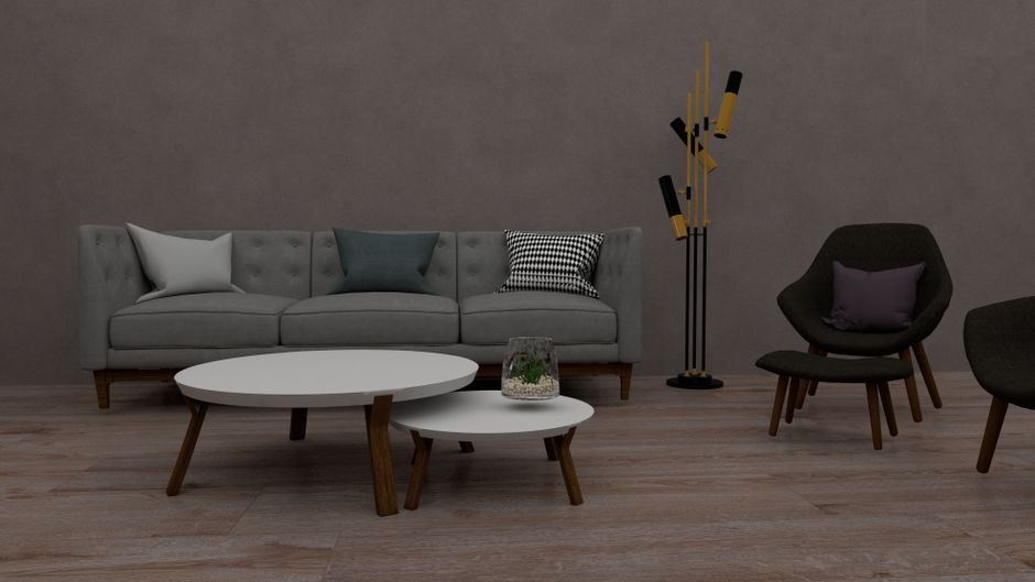 Contemporary furniture showroom interior