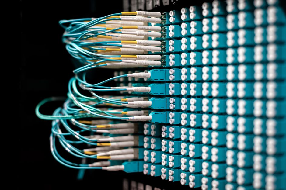 Cloud infrastructure connections carry the data load behind enterprise software and AI workloads.