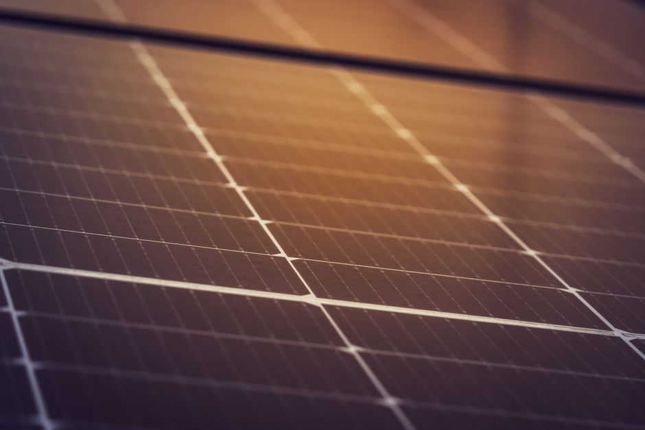 Rows of solar panels
