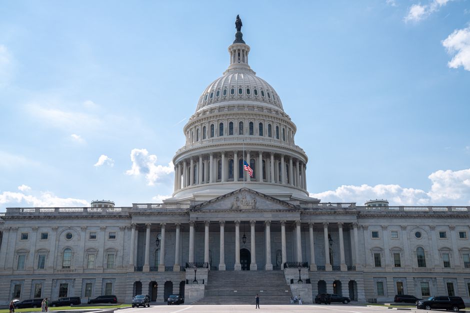 The US Capitol building under a clear blue sky, representing legislative action on sanctions.
