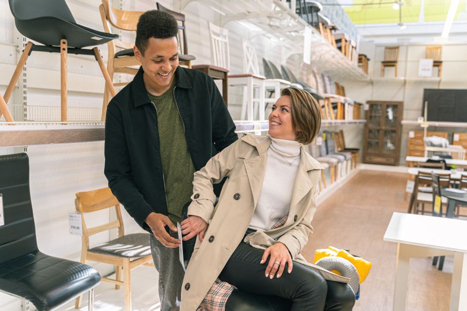Furniture shoppers illustrate the discretionary spending behavior that home-related companies need to validate through traffic, tickets, and margins.
