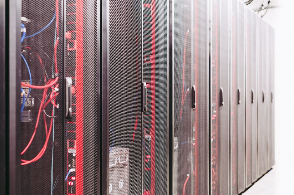 Data center server racks with cable management infrastructure
