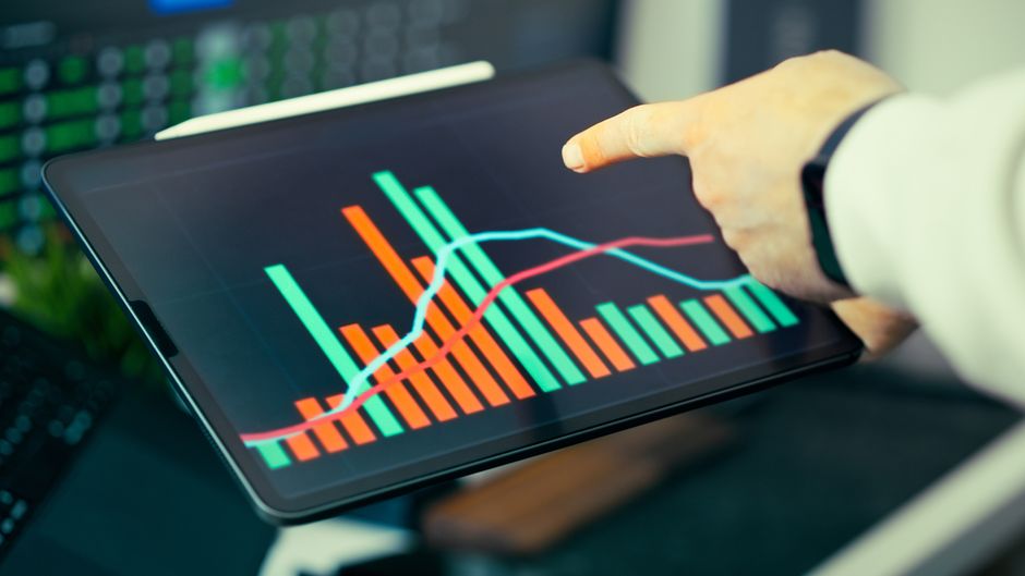 Business data analysis representing the market's test of recurring software demand and discretionary spending.