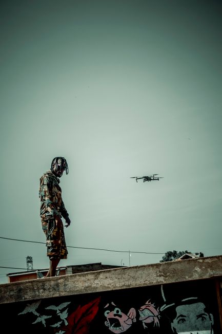 Drone surveillance imagery in a military context